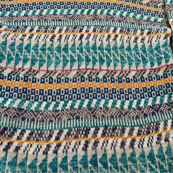 Men’s Vintage Sweater Graphix Aztec Western Crew Neck 100% cotton Sz Large - Picture 5 of 7